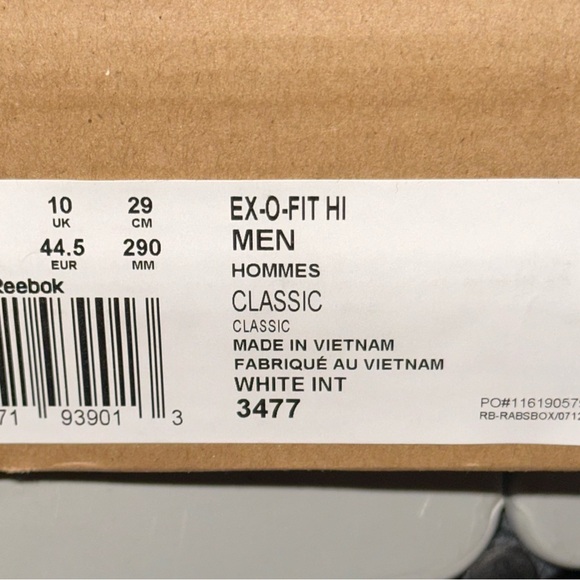 Reebok Ex-O-Fit Hi Men’s Size 11 US *New with og box* 3377 - Picture 3 of 11